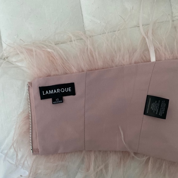 LAMARQUE
Zaina Ostrich Feather Bustier Top Pink - Picture 3 of 3